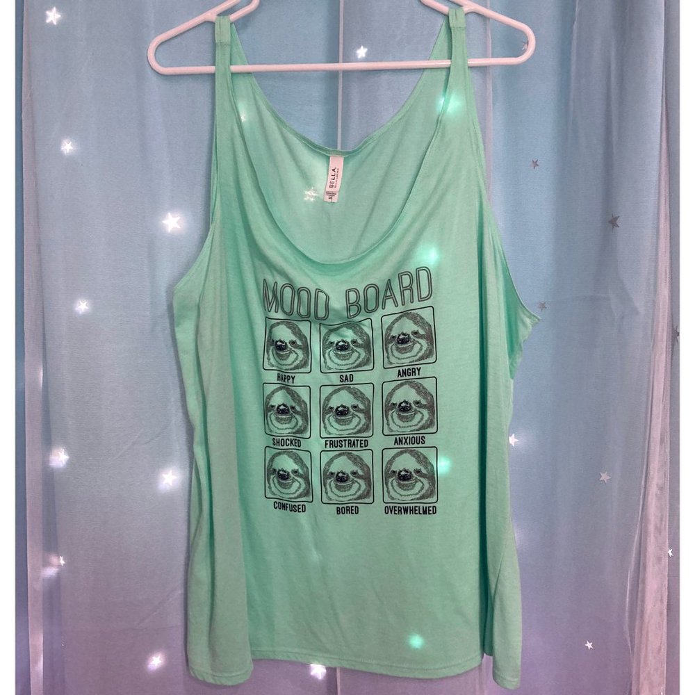 NEW Sloth Mood Board Womens Tank Top